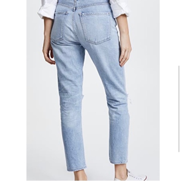 Citizens of Humanity Liya Jeans High Rise Classic Fit straight leg Distressed 25 - Picture 2 of 7